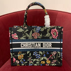 Christian Dior Book Tote Petites Fleurs Embroidered Bag