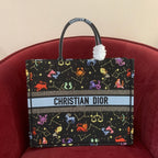 Christian Dior Book Tote Petites Fleurs Embroidered Bag