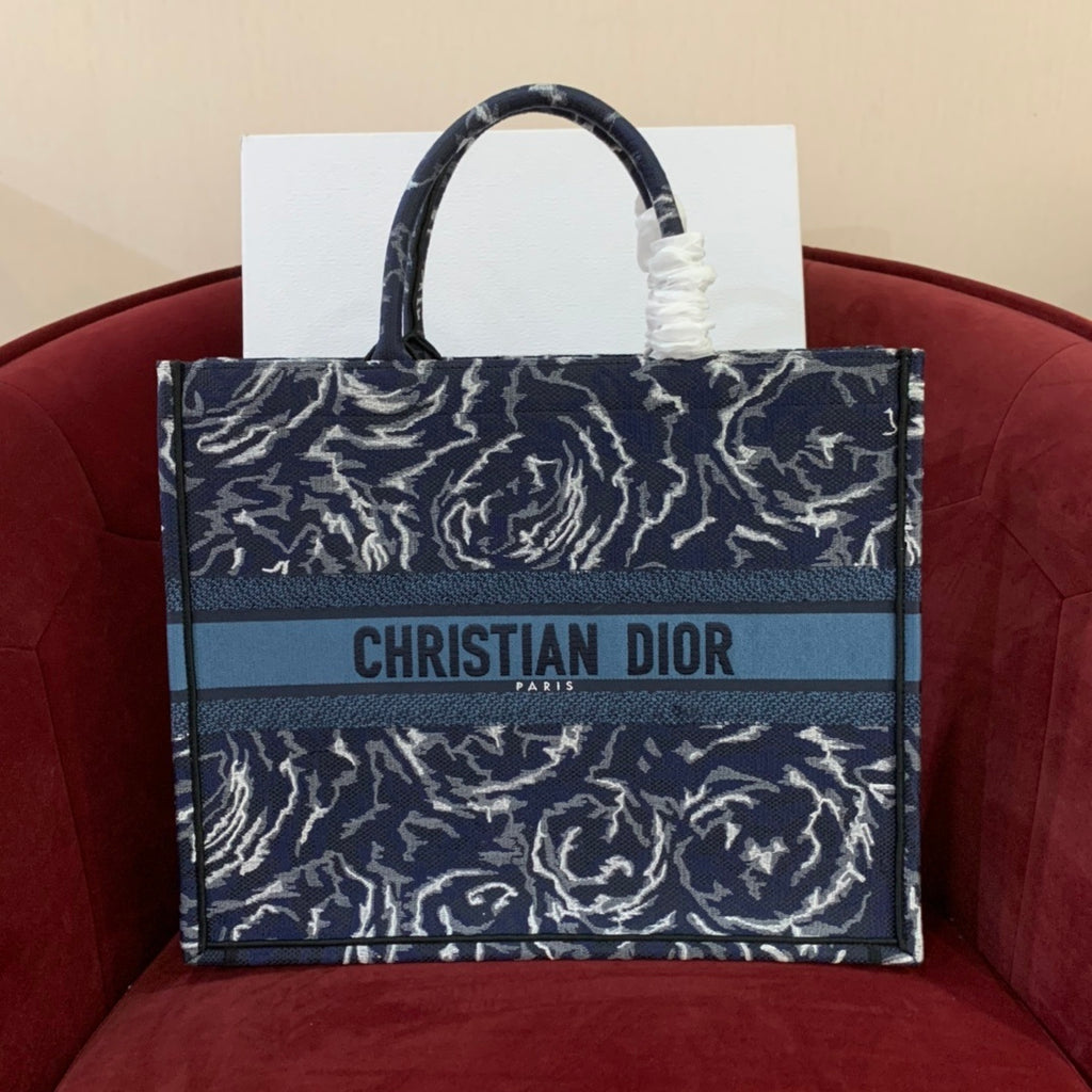 Christian Dior Book Tote Petites Fleurs Embroidered Bag