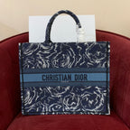 Christian Dior Book Tote Petites Fleurs Embroidered Bag
