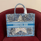 Christian Dior Book Tote Petites Fleurs Embroidered Bag