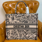 Christian Dior Book Tote Petites Fleurs Embroidered Bag