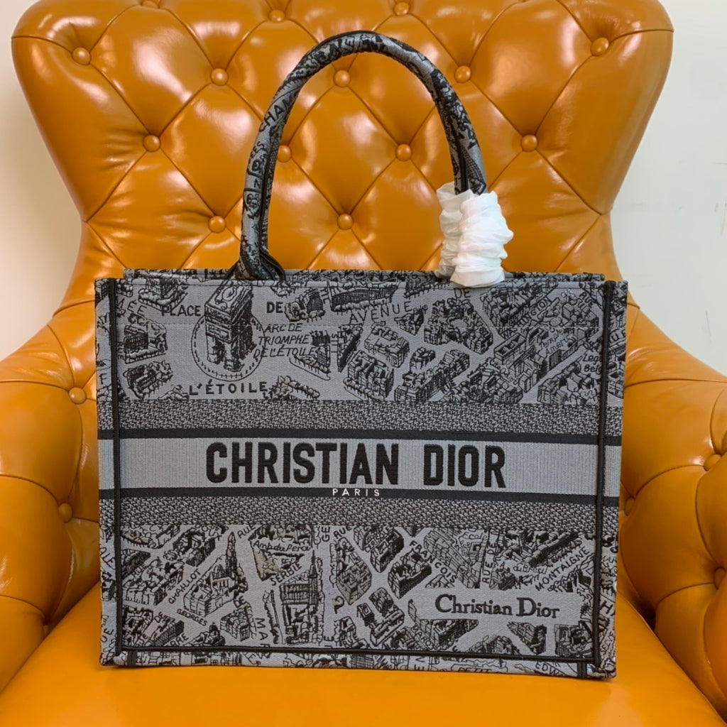 Christian Dior Book Tote Petites Fleurs Embroidered Bag