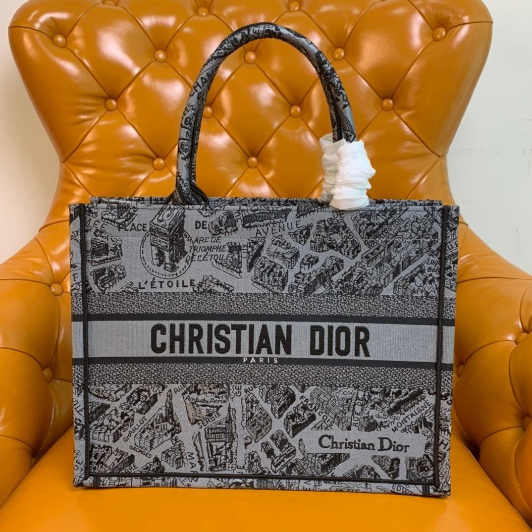 Christian Dior Book Tote Petites Fleurs Embroidered Bag