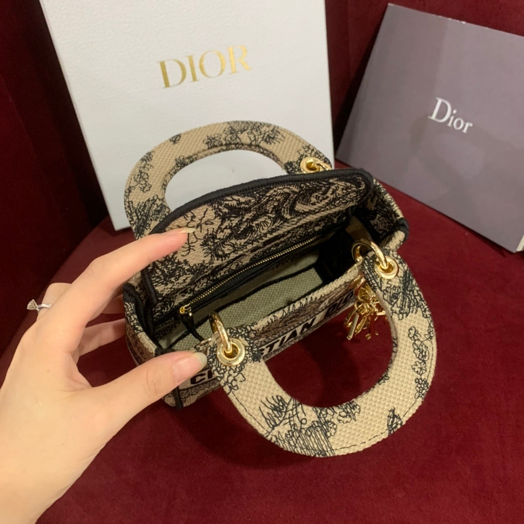 Christian Dior Mini Lady Dior Embroidered Bag