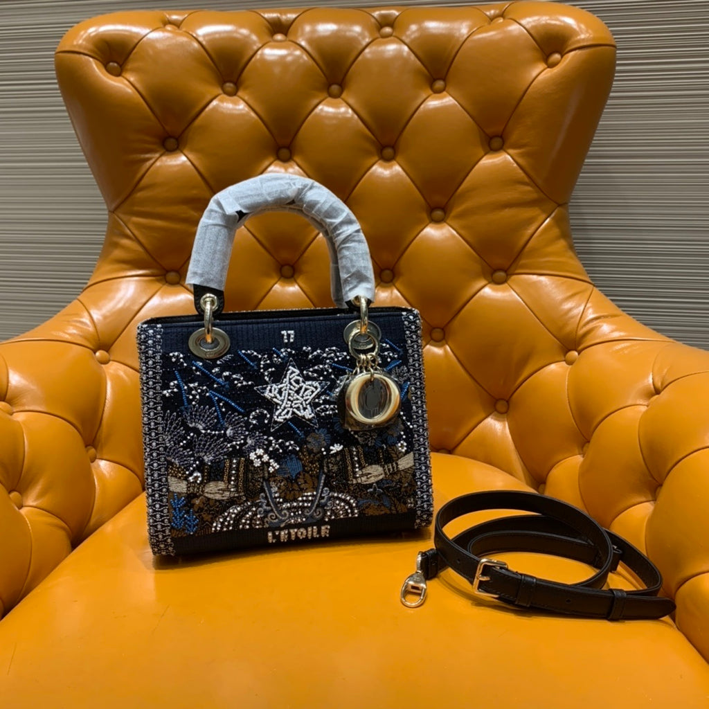 Christian Dior Lady Dior Five-Compartment Sun Beaded Bag