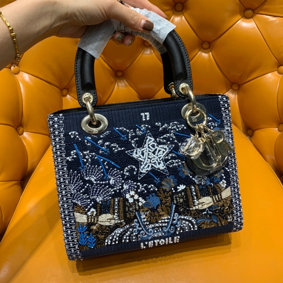 Christian Dior Lady Dior Five-Compartment Sun Beaded Bag