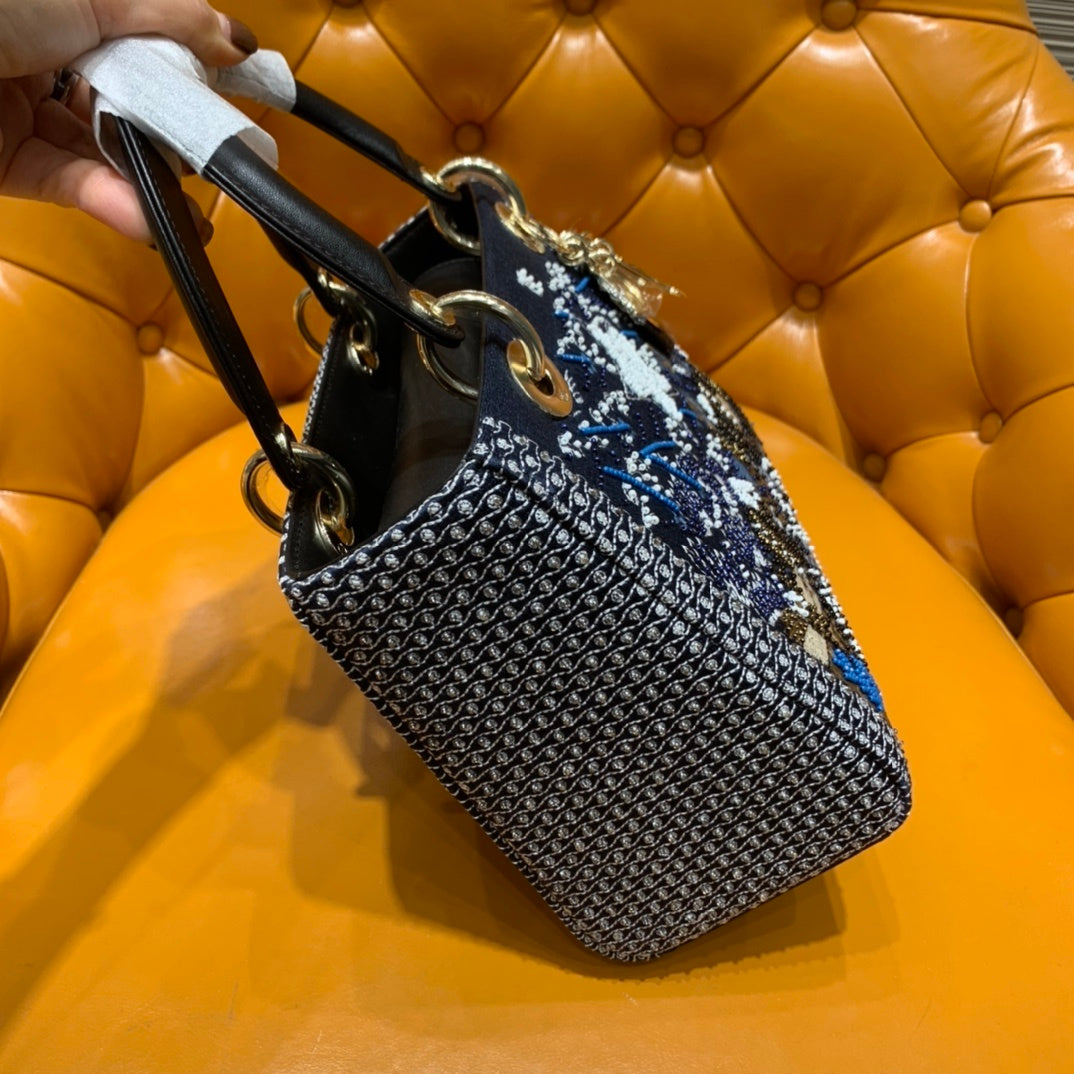 Christian Dior Lady Dior Five-Compartment Sun Beaded Bag
