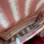 Christian Dior Lady Dior Five-Compartment Striped Bag