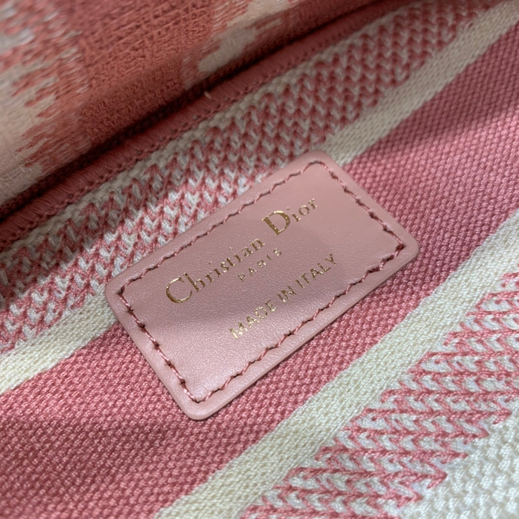 Christian Dior Lady Dior Five-Compartment Striped Bag