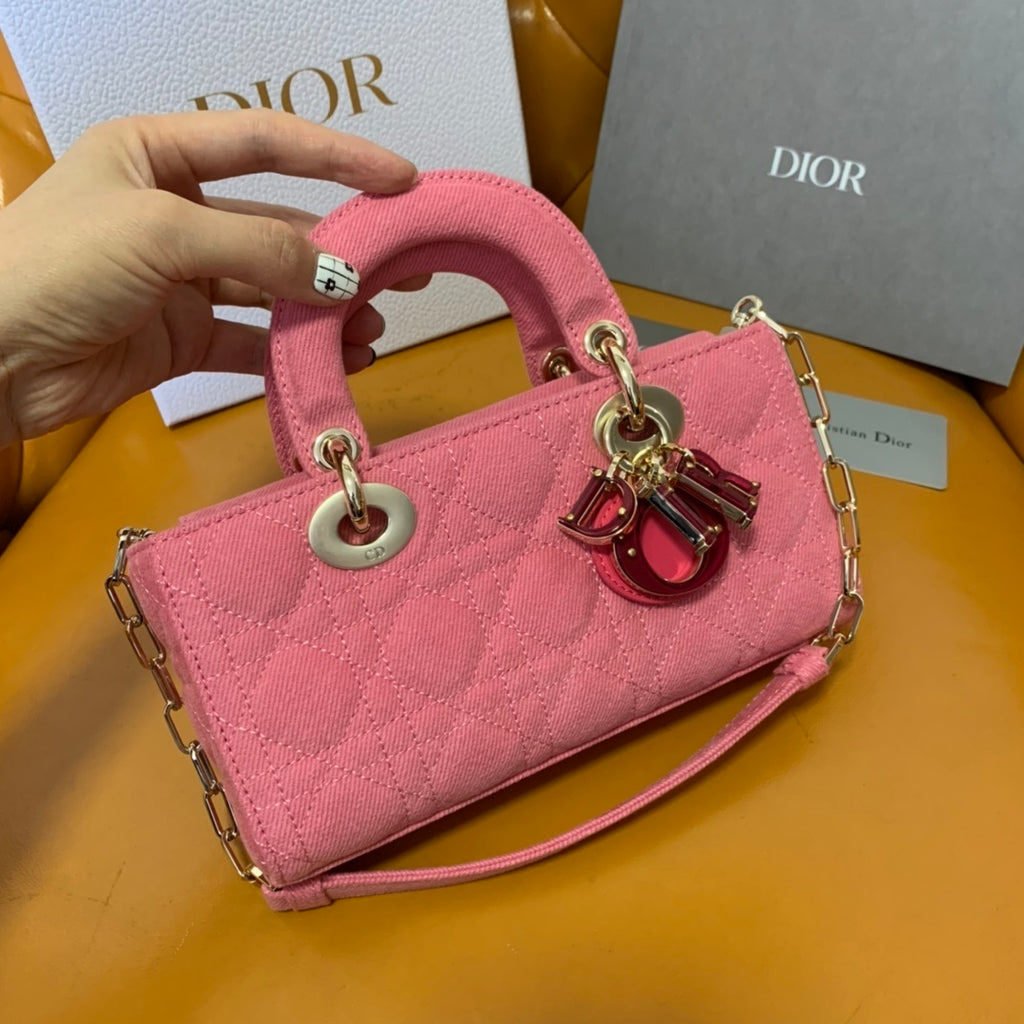 Christian Dior D-Joy Small Denim Bag