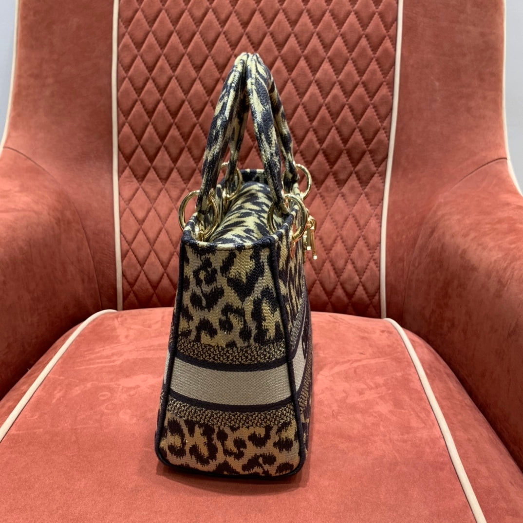 Christian Dior Lady Dior Leopard Print Bag