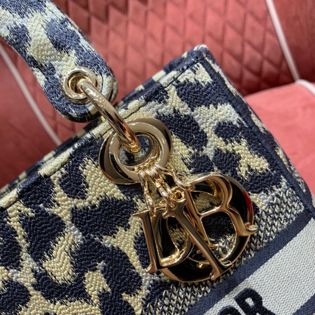 Christian Dior Lady Dior Leopard Print Bag