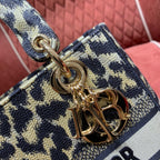 Christian Dior Lady Dior Leopard Print Bag