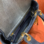 Christian Dior Lady Dior Denim Blue Handbag