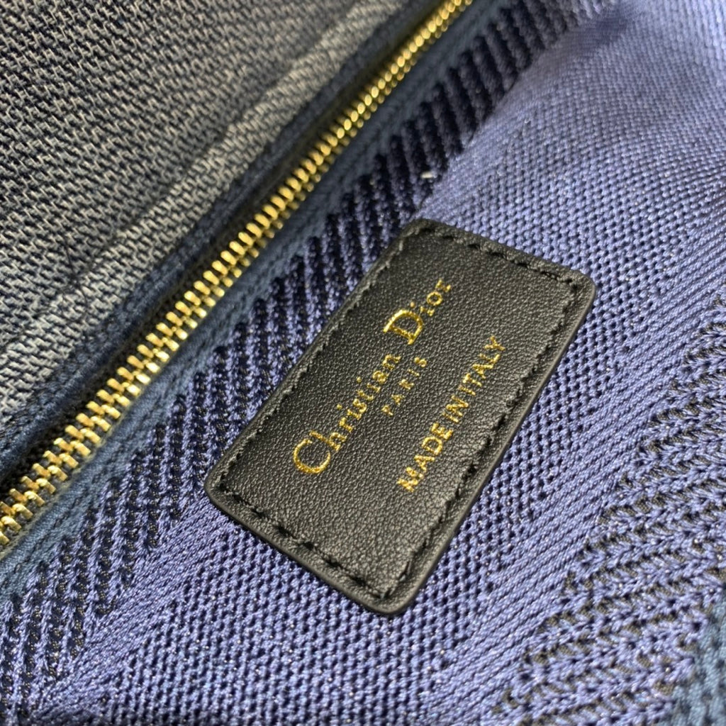 Christian Dior Lady Dior Denim Blue Handbag