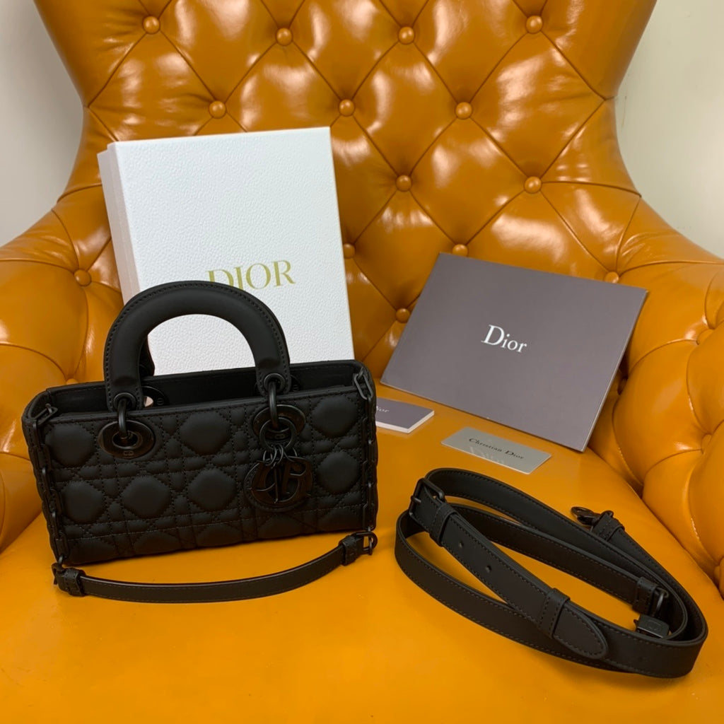 Christian Dior Lady D-Joy Matte Black Handbag