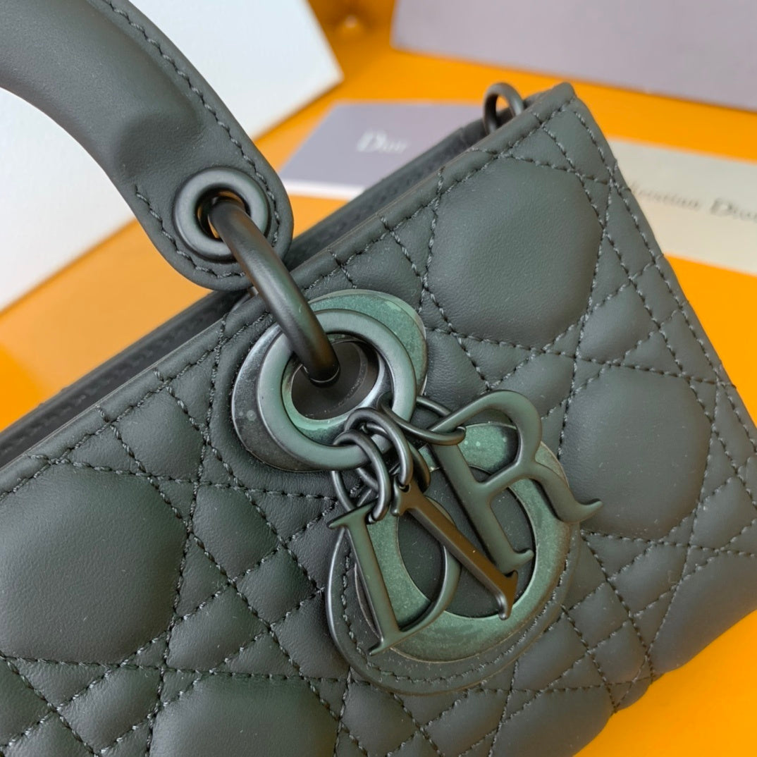 Christian Dior Lady D-Joy Matte Black Handbag