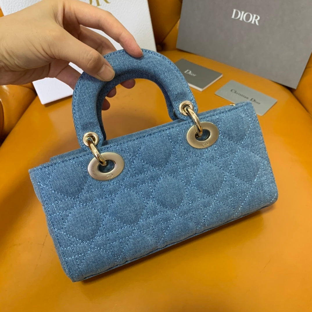 Christian Dior D-Joy Small Denim Bag
