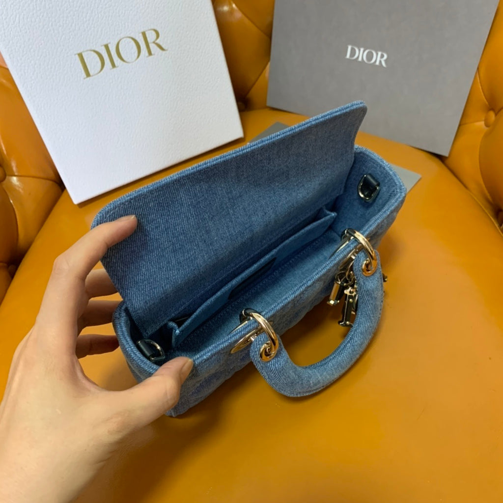 Christian Dior D-Joy Small Denim Bag