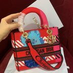 Christian Dior Lady Dior Embroidered Floral Bag