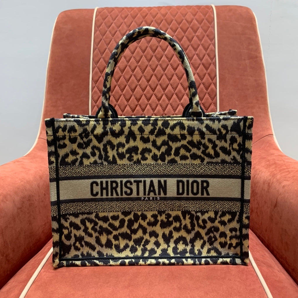 Christian Dior Leopard Print Tote Bag