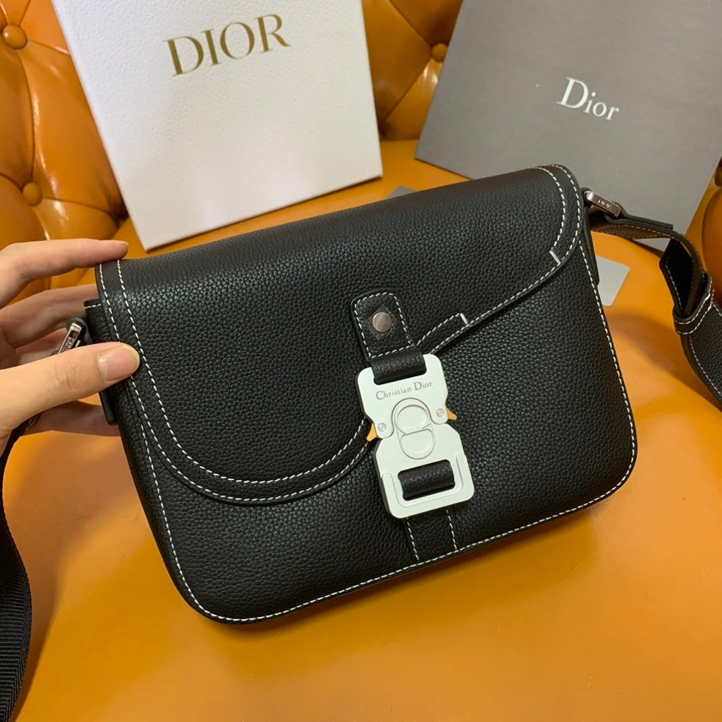 Christian Dior Men’s Saddle Leather Messenger Bag