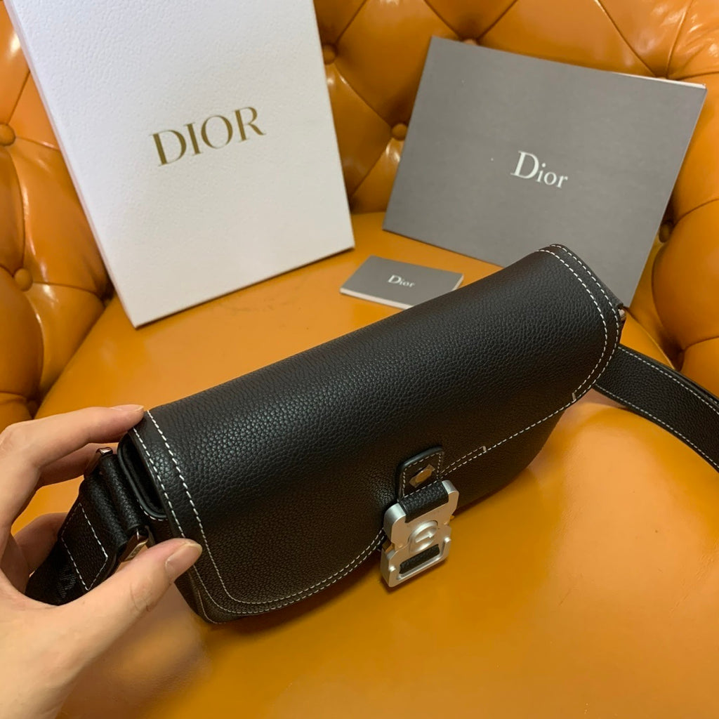 Christian Dior Men’s Saddle Leather Messenger Bag