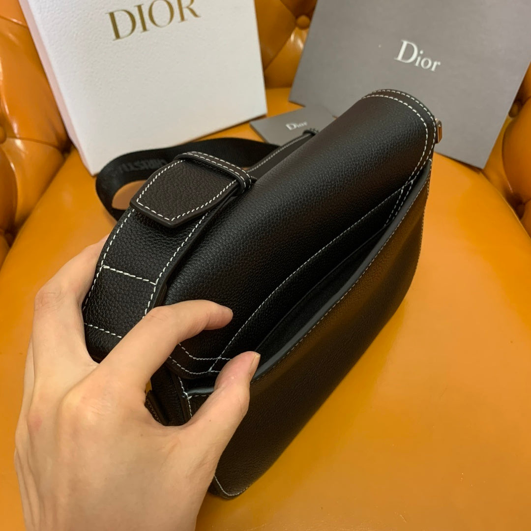 Christian Dior Men’s Saddle Leather Messenger Bag