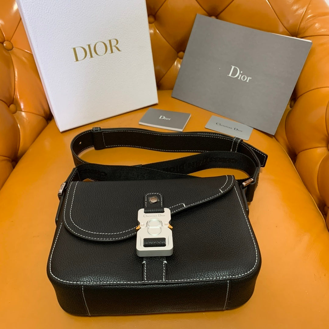 Christian Dior Men’s Saddle Leather Messenger Bag