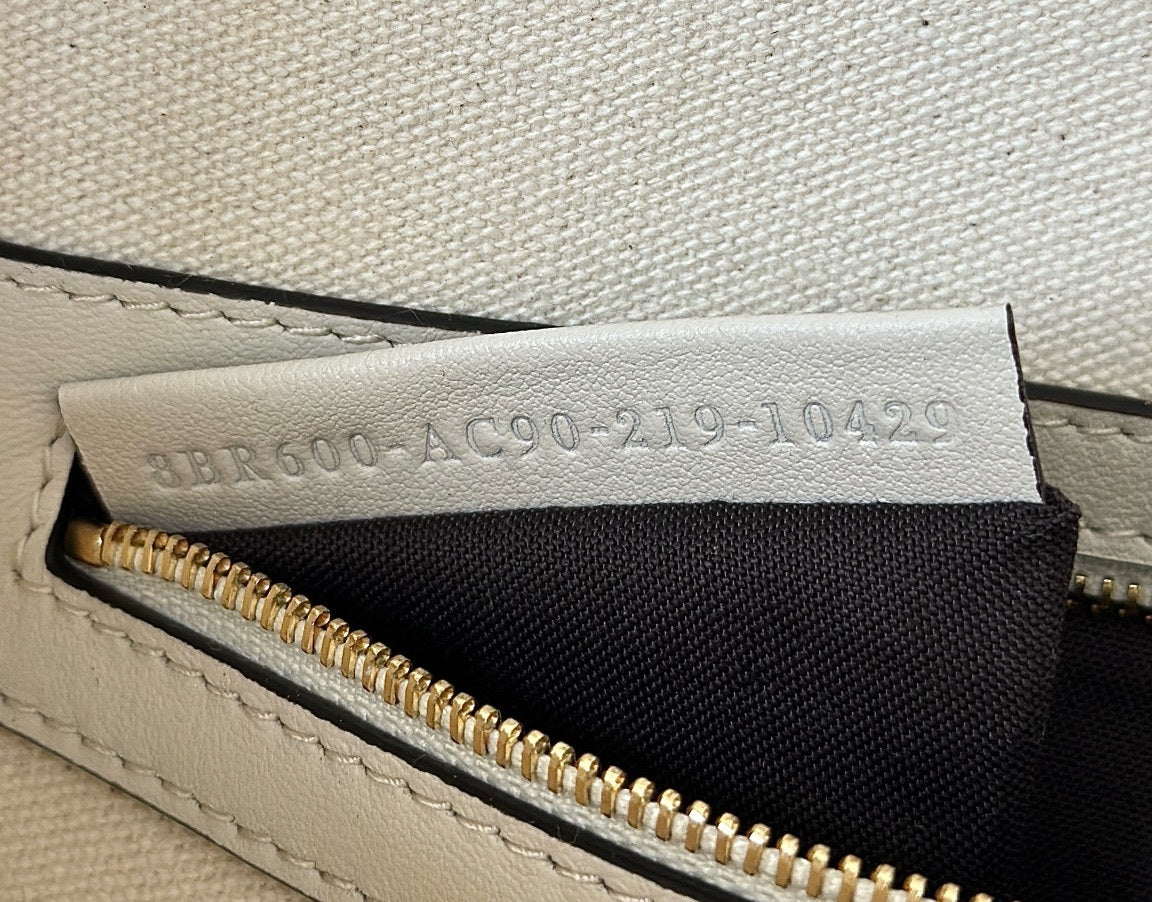 FENDI Baguette Canvas Embroidered Handbag
