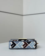 FENDI Baguette Canvas Embroidered Handbag (Small)