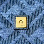 FENDI Baguette Canvas Embroidered Handbag