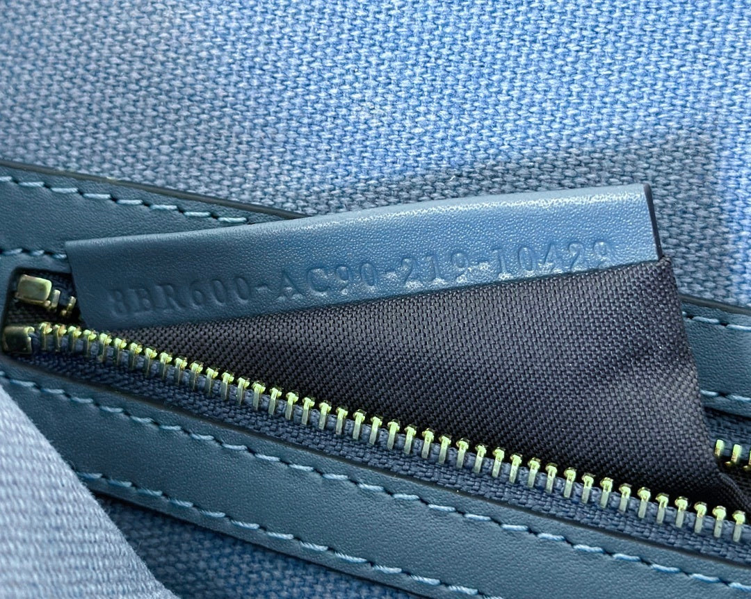 FENDI Baguette Canvas Embroidered Handbag