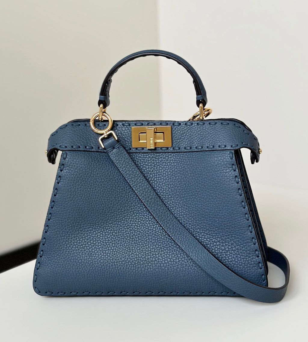 FENDI Peekaboo Small Leather Handbag