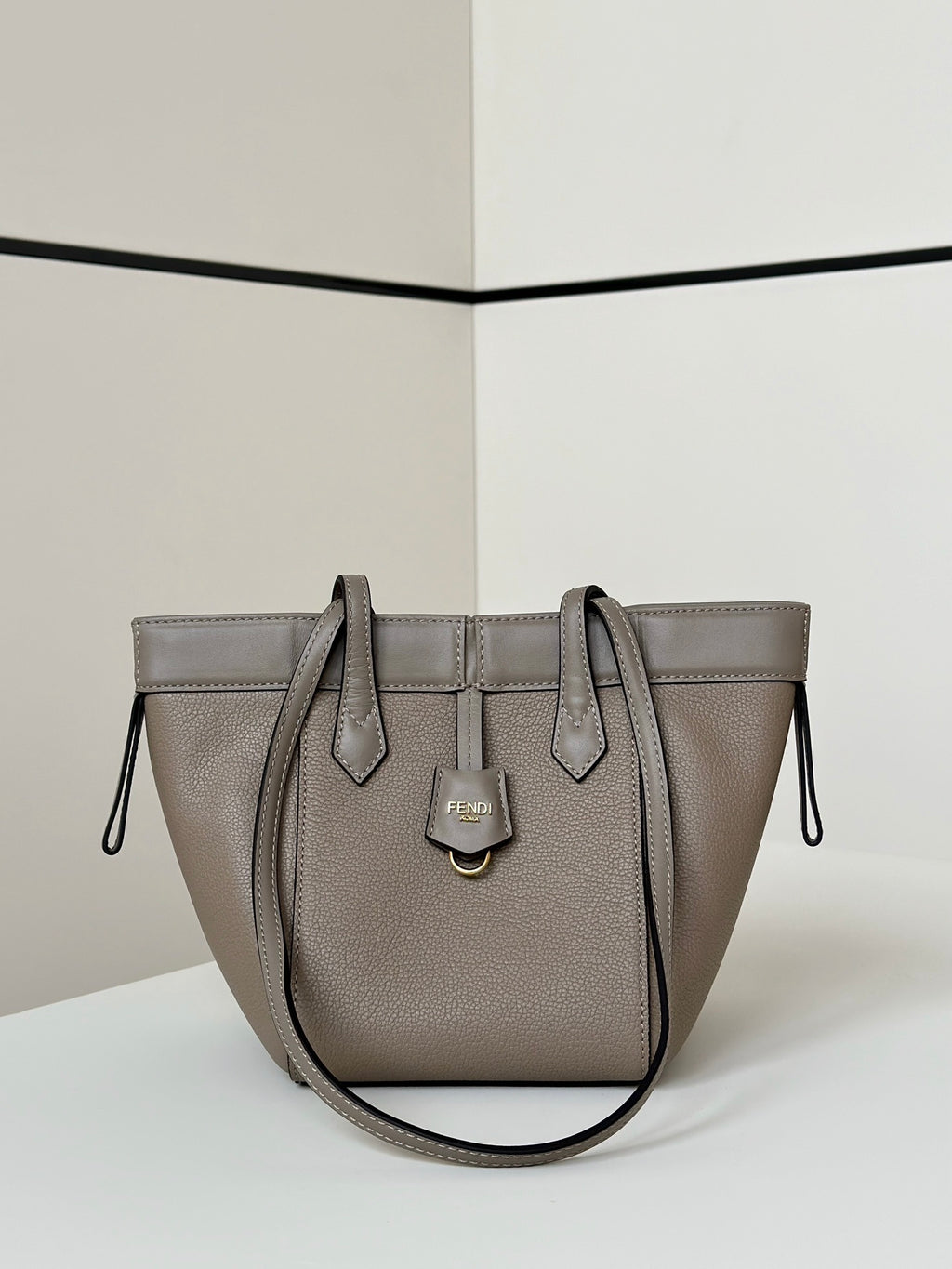 FENDI Origami Grained Leather Foldable Bag