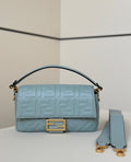 FENDI Baguette Lambskin FF Handbag