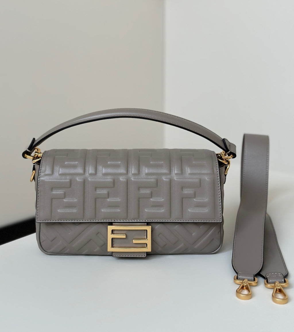 FENDI Baguette Lambskin FF Handbag