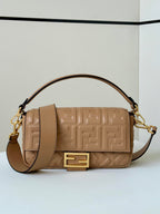 FENDI Baguette Lambskin FF Handbag