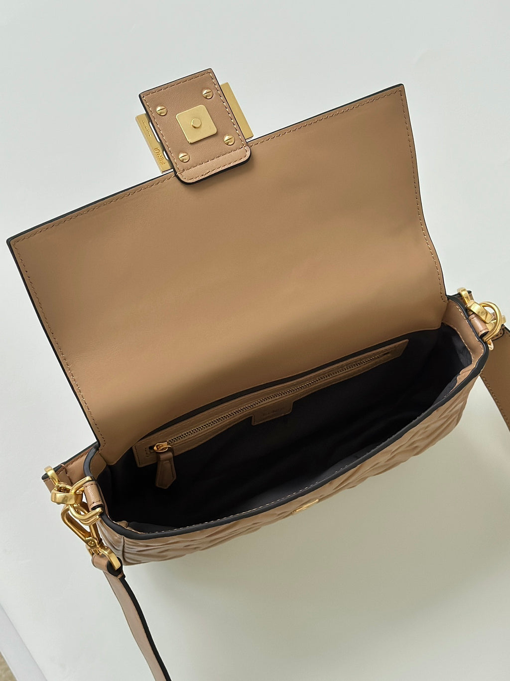 FENDI Baguette Lambskin FF Handbag