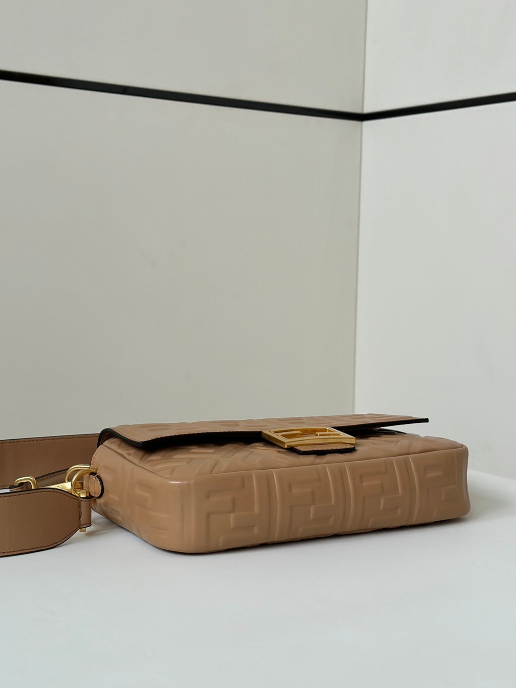 FENDI Baguette Lambskin FF Handbag