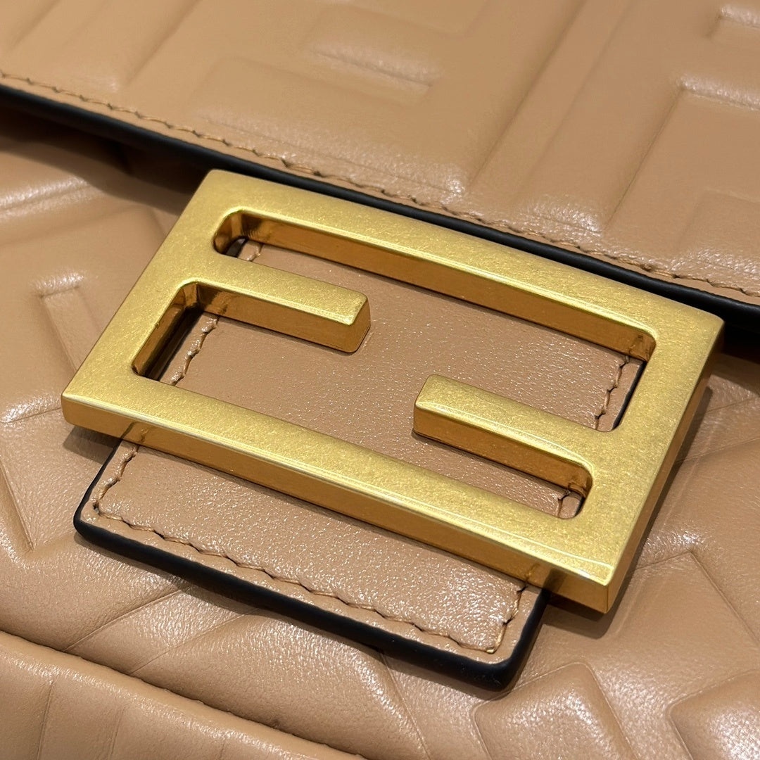 FENDI Baguette Lambskin FF Handbag