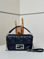 FENDI Baguette Lambskin FF Handbag (Small)