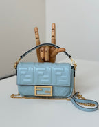 FENDI Baguette Lambskin FF Handbag (Small)