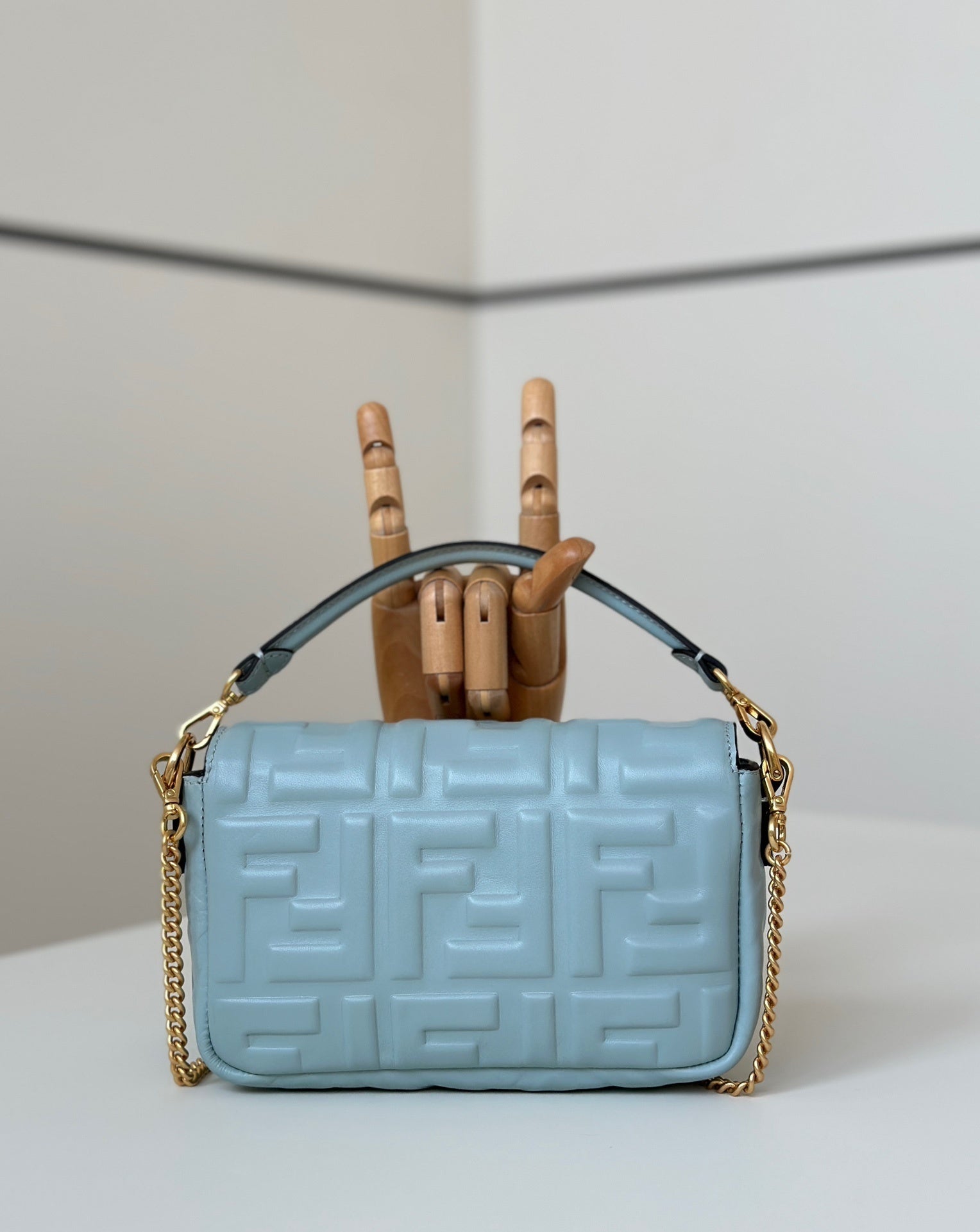 FENDI Baguette Lambskin FF Handbag (Small)