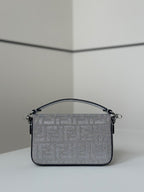 FENDI Mini Baguette Crystal-Embellished Handbag