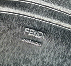 FENDI Mini Baguette Crystal-Embellished Handbag