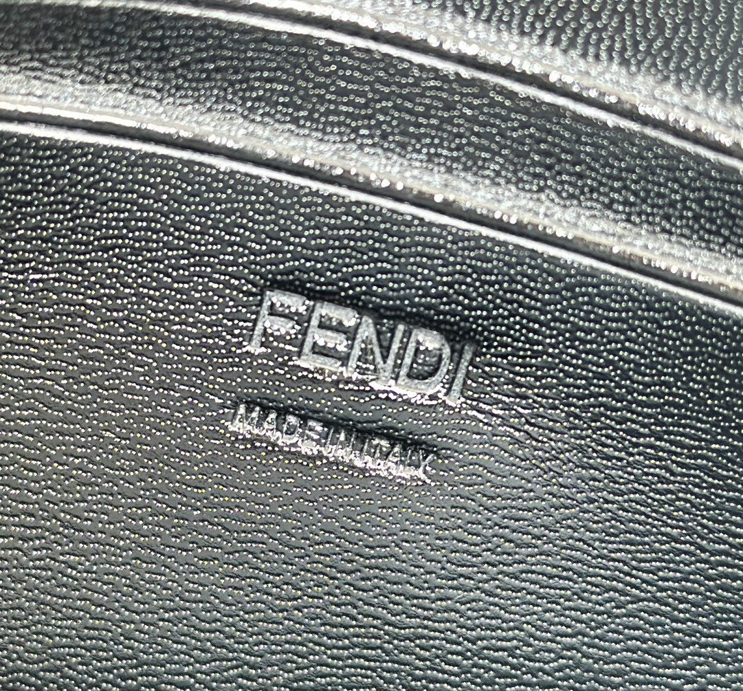 FENDI Mini Baguette Crystal-Embellished Handbag