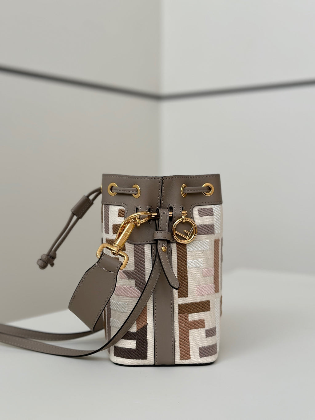 FENDI Mini Denim Bucket Bag
