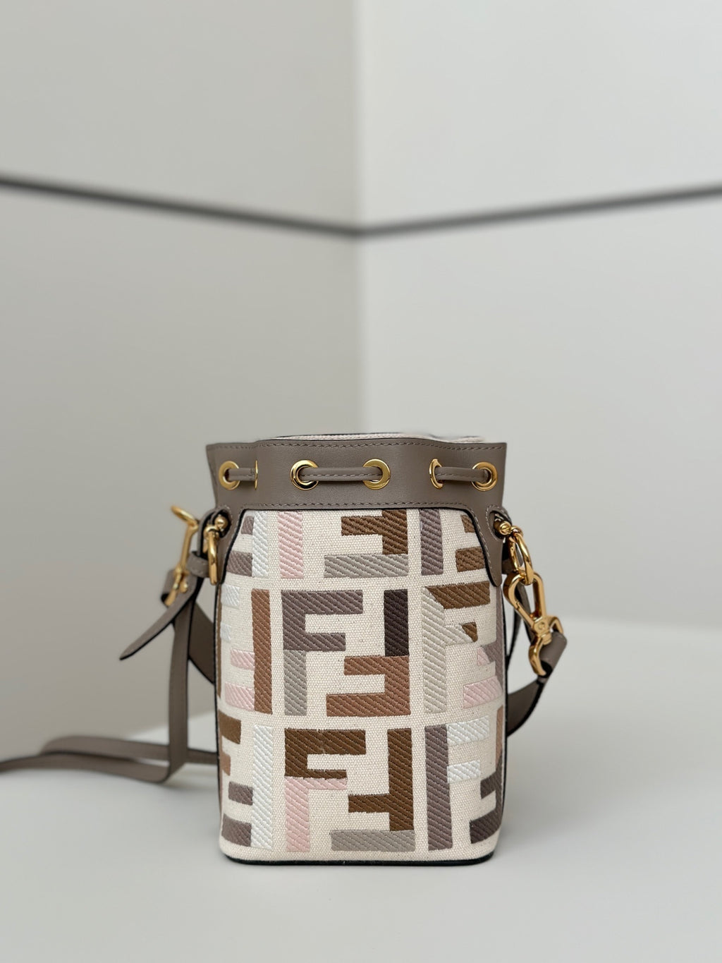 FENDI Mini Denim Bucket Bag